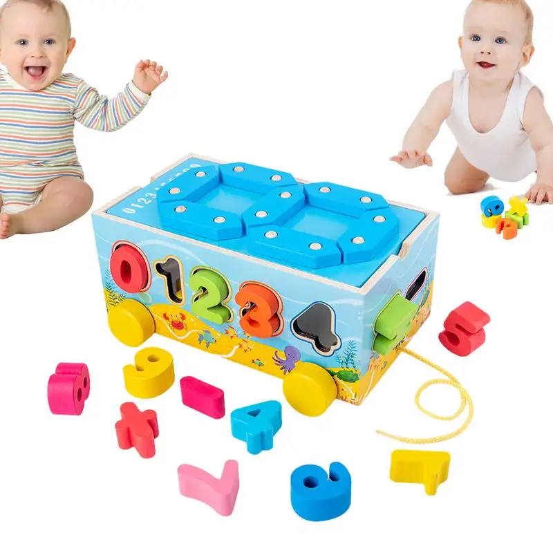 

Montessori Colorful Math Blocks Sorting Toy Baby Sorter Game Number Shape Matching Sensory Cube Learning Educational Toys