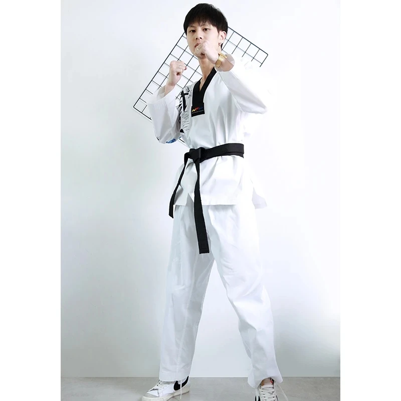 Adult Men Women Master Taekwondo Uniforms Dobok Tae Kwon Do Trainer Suit MG