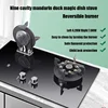 Gas Stove Double Stove Can Flip High Firepower Household Built-in Stove Tempered Glass Electronic Pulse Ignition 5
