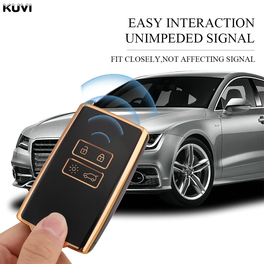 TPU Car Key Case For Renault Captur Megane Talisman Espace Clio Zoe Koleos Scenic 4 Arkana Dacia Sandero Card