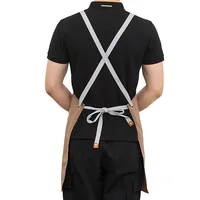 Waterproof Kitchen Apron Perfessional Kitchen Apron Restaurant Shop Waiter Work Uniform Women/Men With Pockets Cleaning Pinafore 5