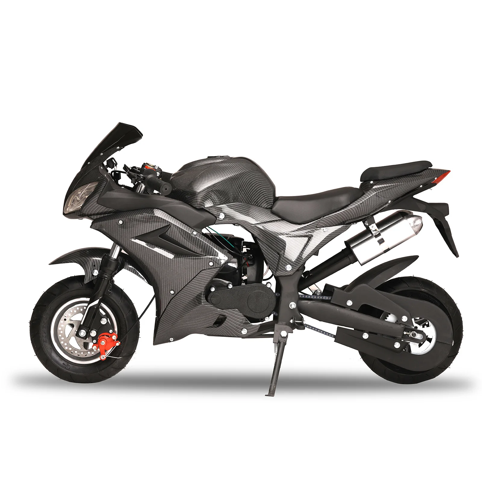 49cc medium-sized four stroke pure gasoline small motorcycle mini motorcycle carbon brazing exterior decoration