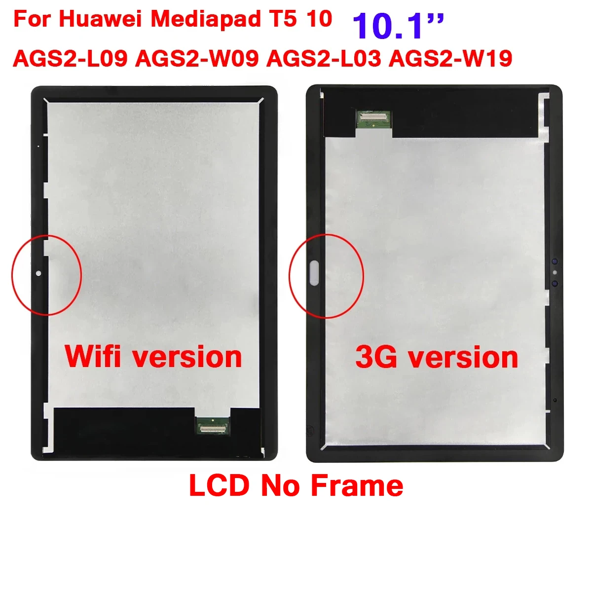 Test LCD Display For Huawei MediaPad T3 T5 10 AGS-L03 AGS-L09 AGS-W09 AGS2-L09 AGS2-W09 AGS2-L03 Touch Screen Digitizer Assembly