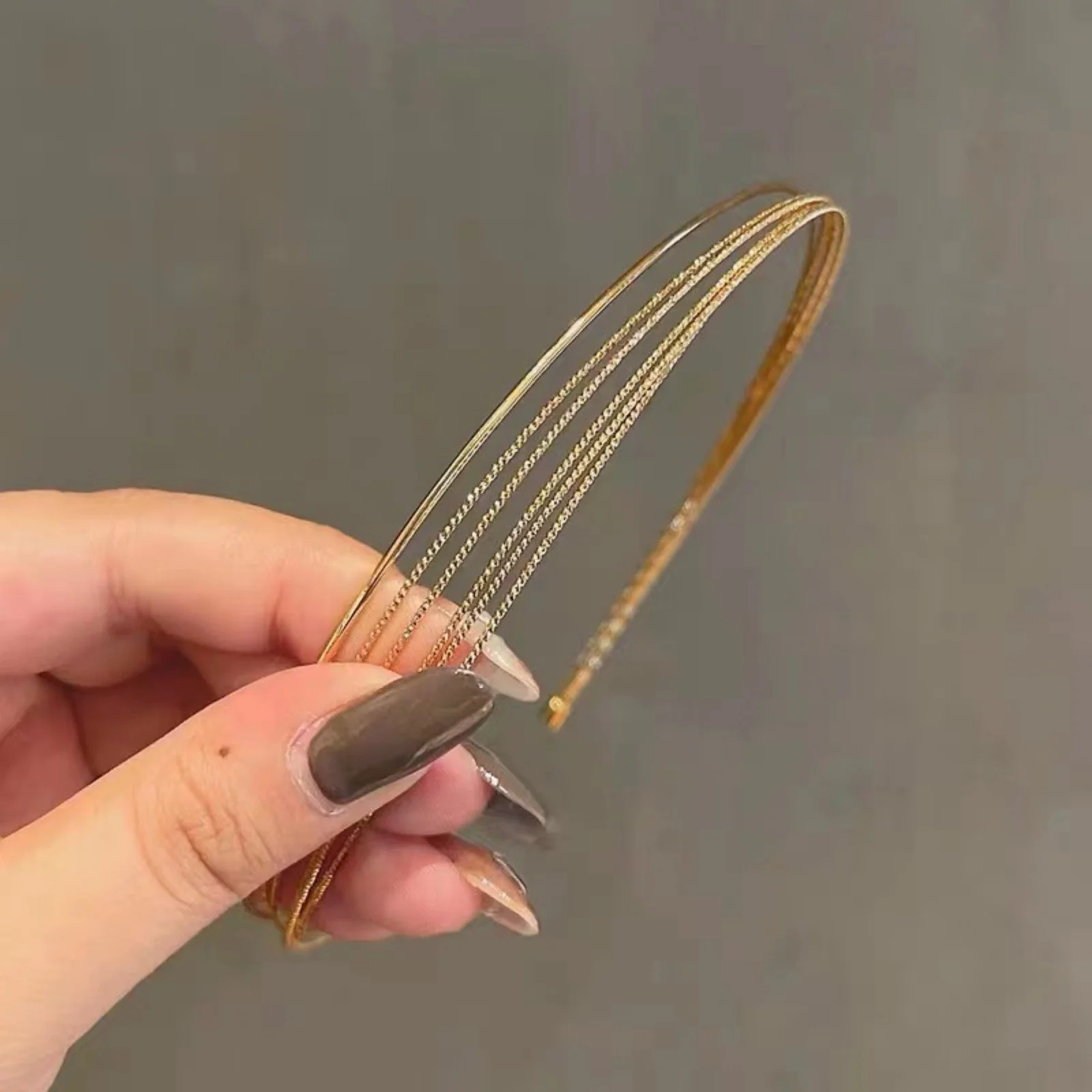 1PC Gold Multi - Strand Headband, Elegant Hair Accessory for Updos, Stylish Headpiece for Women, Perfect for Special Occasions