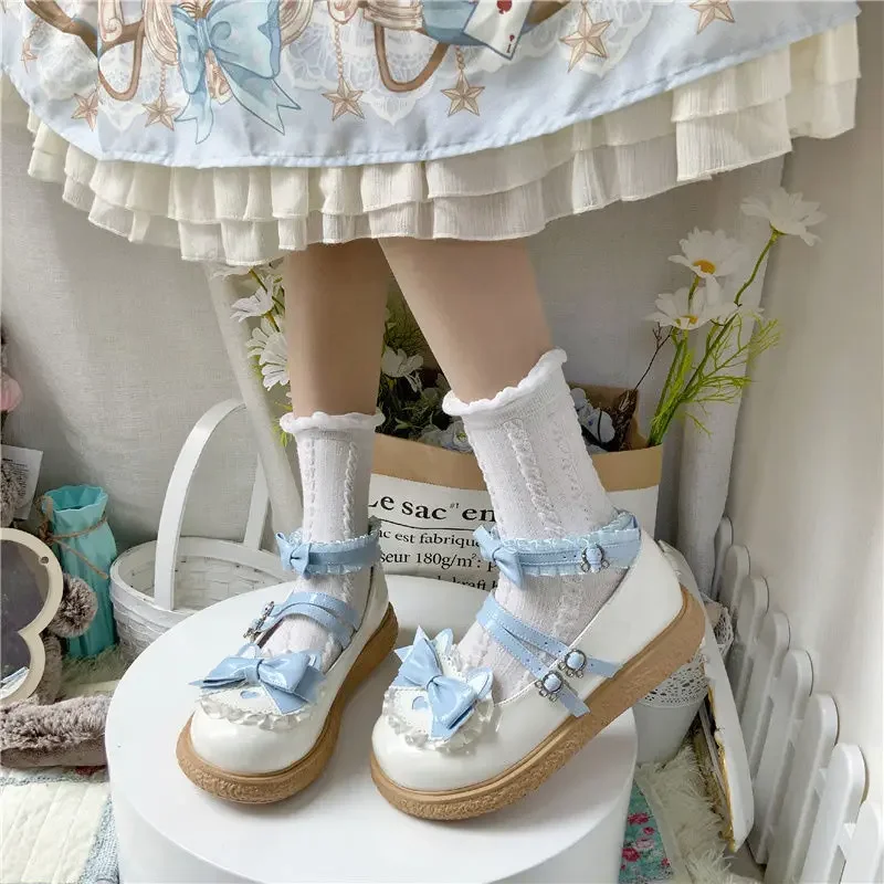 Leuke Lolita-cosplayschoenen voor dames Mary Jane pumps met halfhoge hak en kawaii ronde neus Zoete Cosplay Prinses Uniform Schoenen (Color : Pink, Size : 40 EU