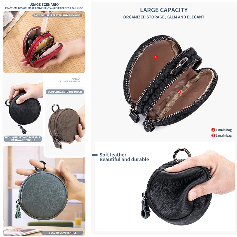 Japanese Style Coin Purse Women's Round Zipper Short Small