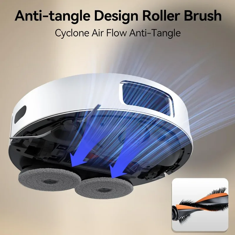 JONR P20 Pro Robot Vacuum and Mop with Self-Emptying, Self Lifting, 8000Pa Station, Auto Mop Washing Hot Drying, Self-Refilling