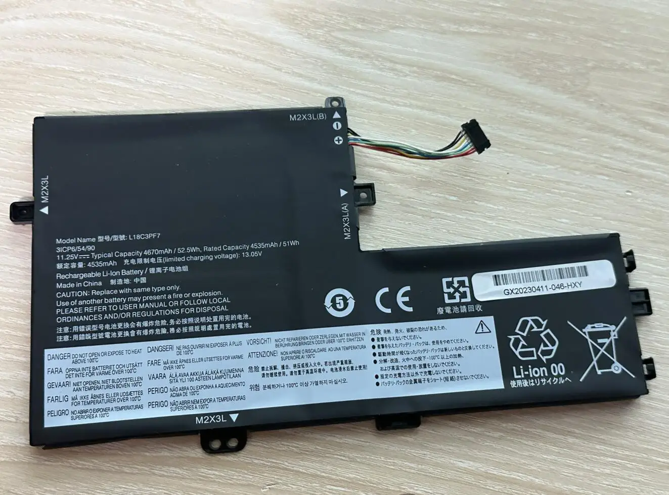 Bateria do Portátil para Lenovo Ideapad L18c3pf7 S34015 S540-15 L340-15iwl 15api 17api V155-15api L18l3pf2 L18c3pf6 - Imagem 2