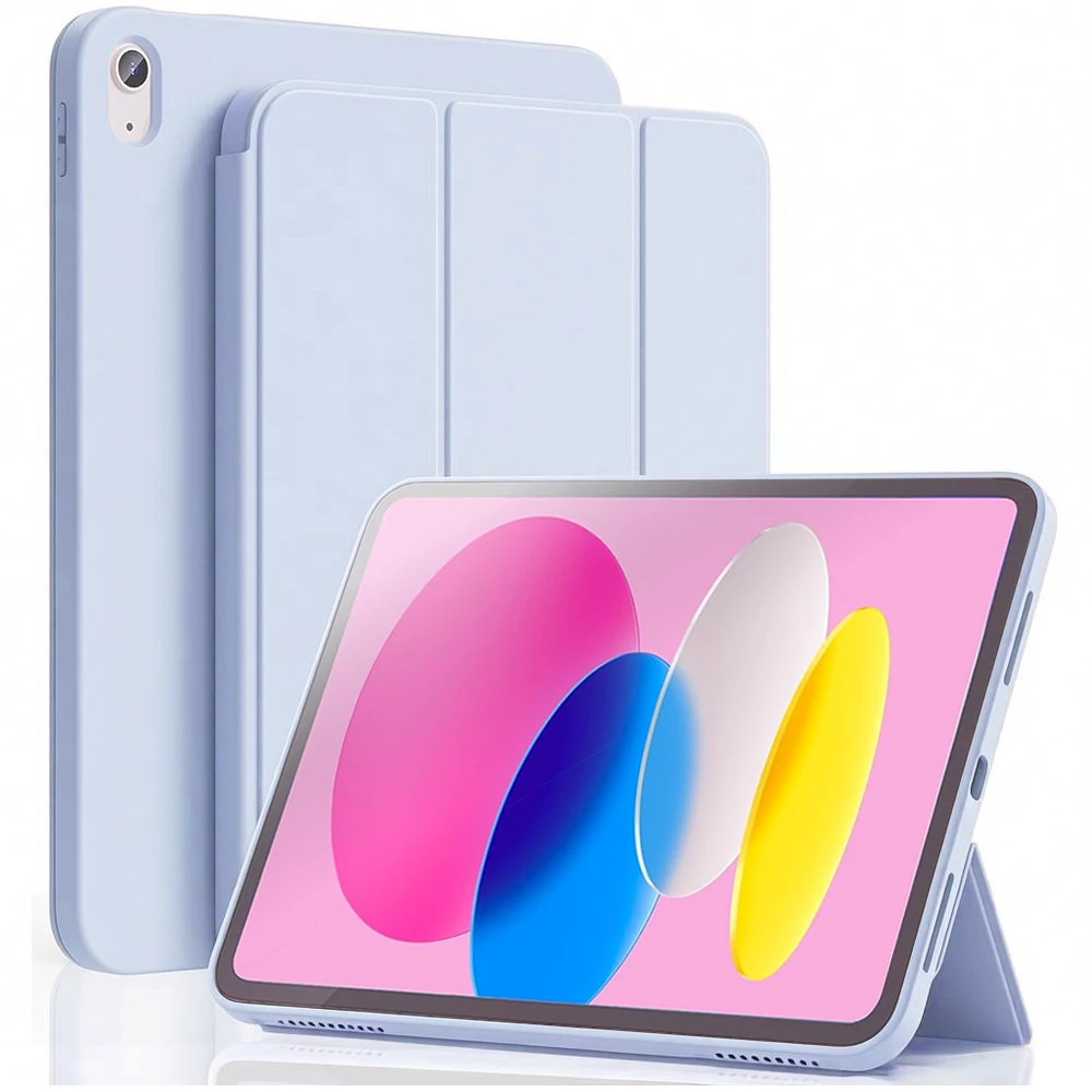 Premium Faux Leather Tri-Fold Tablet Case with Auto Sleep/Wake Functionality