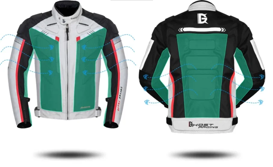 남성용 여름 오토바이 레이싱 슈트, 낙상 방지 통기성 메쉬 재킷, 라이딩 기어, 오토바이 운전자를 위한 편안한 보호복