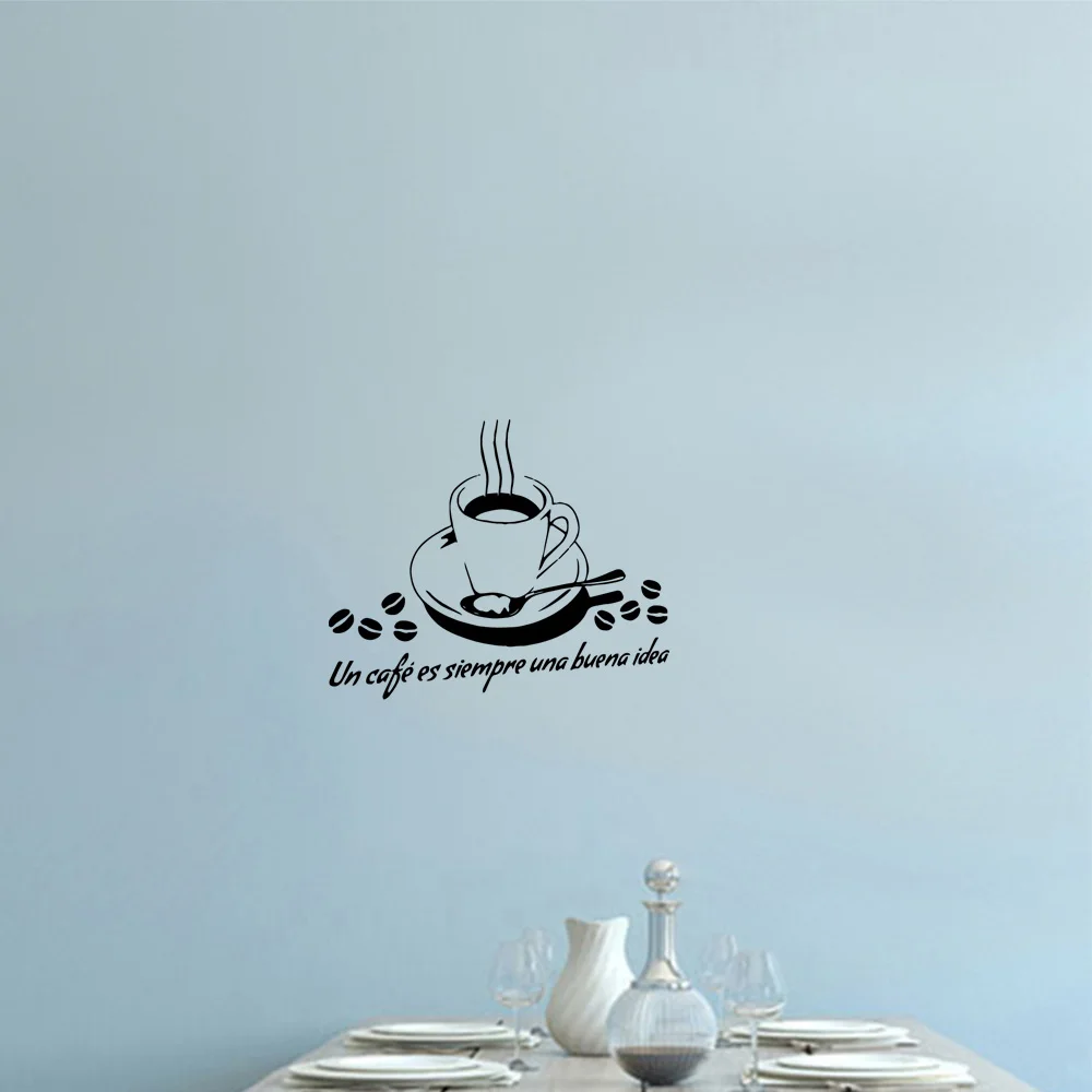 

1 pc nice Coffee enjoy Wall Art Decal Decoration Fashion Sticker For coffee shop Diy store Decoration Decal Creative Stickers