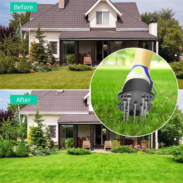 Gyepen Levegős Cipő Fű Tüskés Kertészkedés Séta Revitalizáló Gyep Levegőztető Szandál Kultivátor Kerti Köröm Szerszám - Image 4