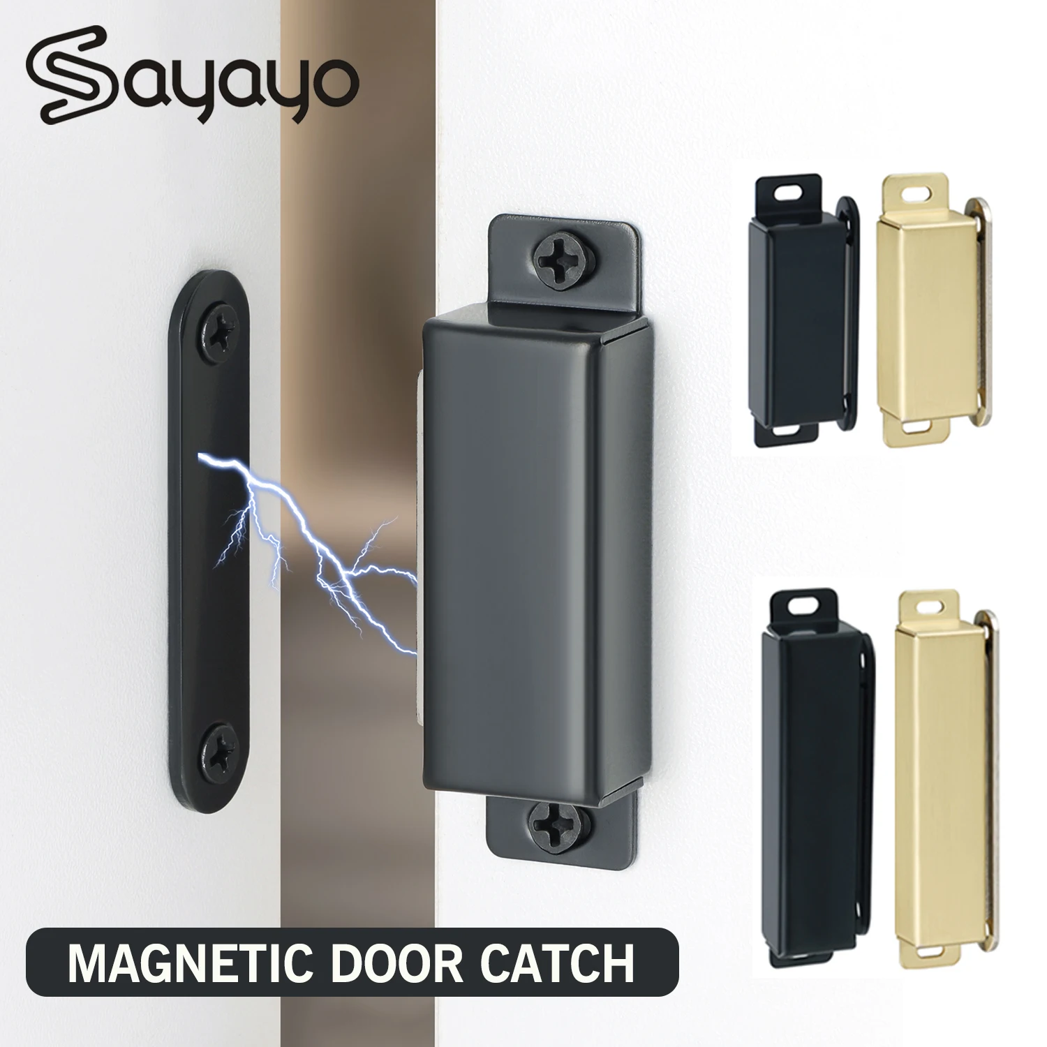 4pcs Door Catches Furniture Door Stopper Hidden