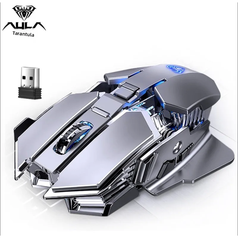 Wolf Spider SC300 Kablosuz Şarj Edilebilir Mouse, Dizüstü ve Masaüstü Bilgisayarlar için Mekanik Metal Oyun Mouse'u