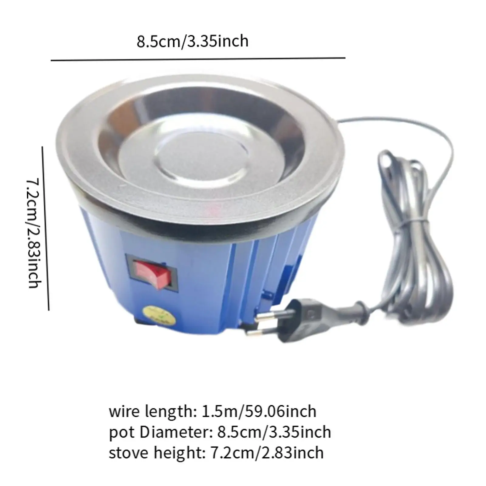 초보자를 위한 뜨거운 접착제 냄비 100W 전기 녹는 냄비 DIY 프로젝트 조리대