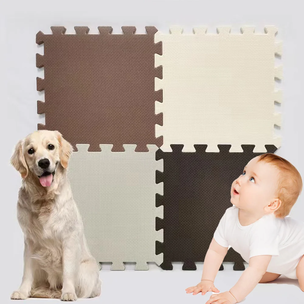 16pcs 1.2cm Baby Play Mat Stripe Foam Baby Playmat Pet Activity Puzzle Mat Toys Carpet EVA Sound Insulating Pad