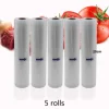 Rolls Vacuum Sealer Bags Packing Film For Vacuum Sealing BPA-Free Heat Food Food Storage Vacuum Bags 5 Rolls 25cm*500cm 1