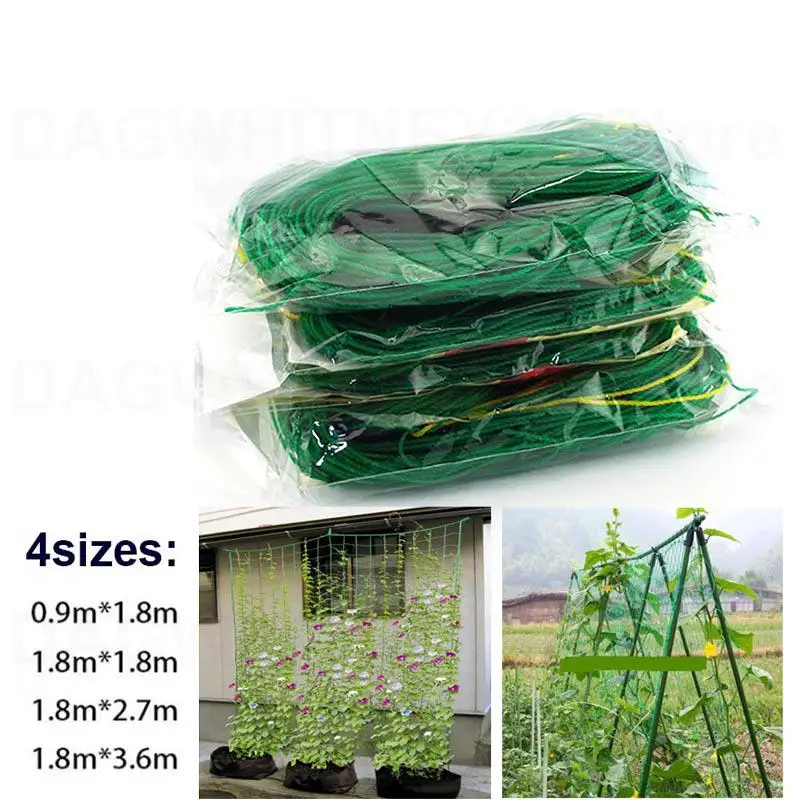 

1.8m 3.6m 2.7m 0.9m Garden Plants Flower Climbing Net Plastic Nylon Glory Vine Netting Support Net Grow Net Holder Netting U26