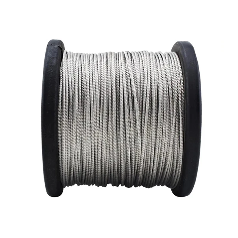 1Meter 7*19 Multi-strand Soft Steel Wire Rope Crane Wire Rope Lifting 1 1.2 1.5 2 2.5 3 4 5mm 304 Stainless Steel
