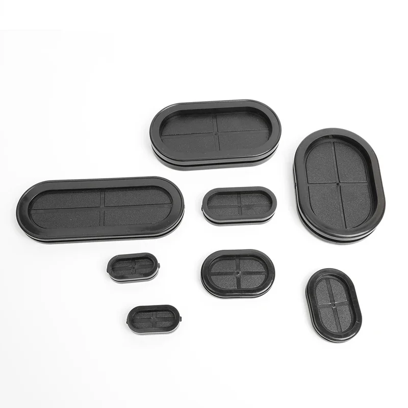 Oval rubber blanking grommets double side closed blind plug bungs for cable wiring 13-60mm