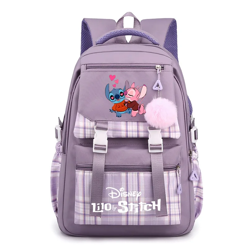 

Lilo And Stitch Backpack Casual Simple Oxford Boys Girls School Bags Pockets Junior High School Students Teens Travel Mochilas