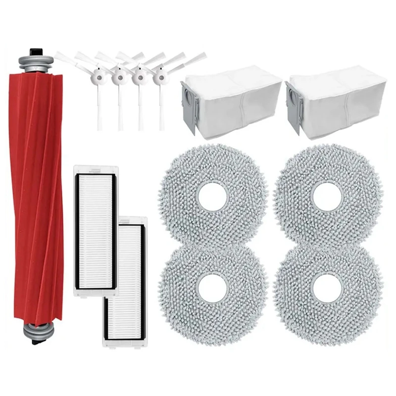 

Запчасти для основной боковой щетки, запчасти для Hepa-фильтра, насадки для швабры, тряпки, пылесборника для роботов-пылесосов Roborock Q Revo / P10 A7400RR