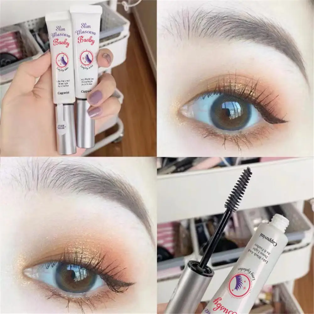 

1pc White Tube Mascara Waterproof Slender Eyelashes Lengthening Natural Curly Eye Lashes Non-smudge Long-lasting Makeup Cosmetic