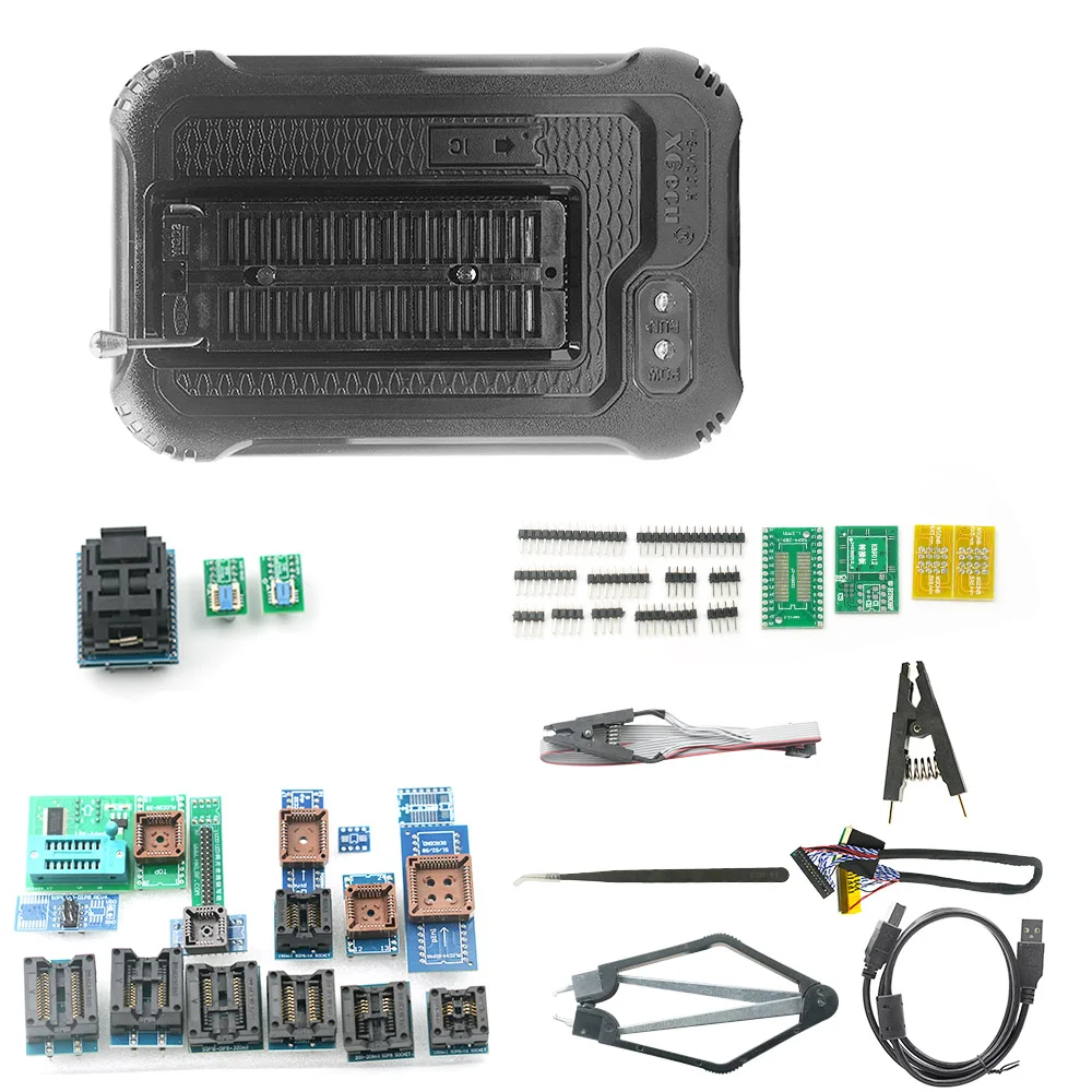Universal programmer Original XGECU T48 Updated TL866II Plus Universal High Speed USB Programmer High Performance 4/12/17/30pcs Adapters