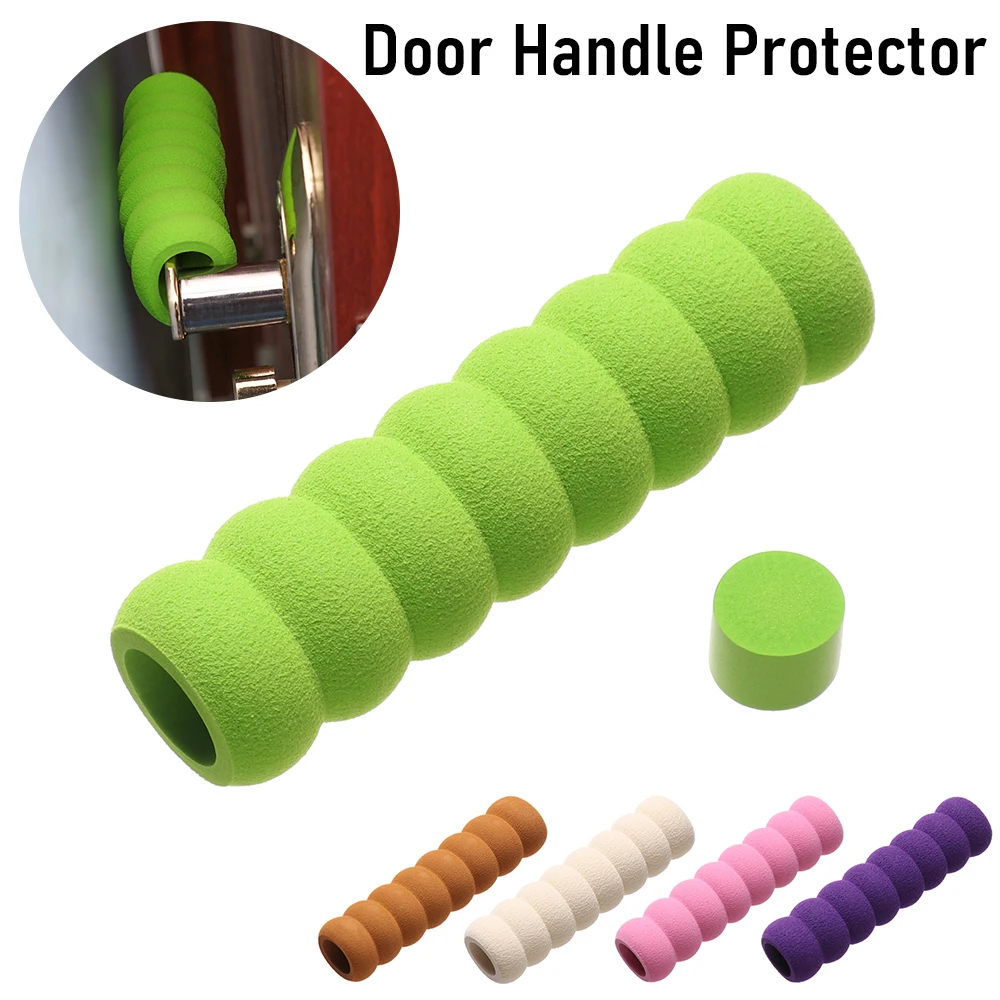 

1PC Soft EVA Rubber Crash Pad Door Handle Stopper Round Door Knob Foam Cover Furniture protector Baby Safety Static-free Cute