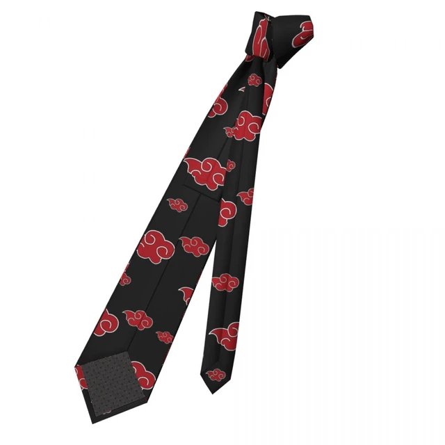 Naruto Akatsuki Anime Cosplay Laço, Nuvem Vermelha Necktie Prop