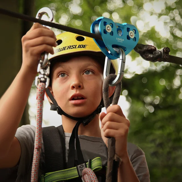 Mountaineer Rock Climbing Pulley Outdoor Crossing Twin Wheels Pulley