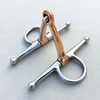 Full Cheek Stainless Steel Equestrian Flexible D Ring Loose Set Horse Bit Buckle Double Joint Copper Mouth 3