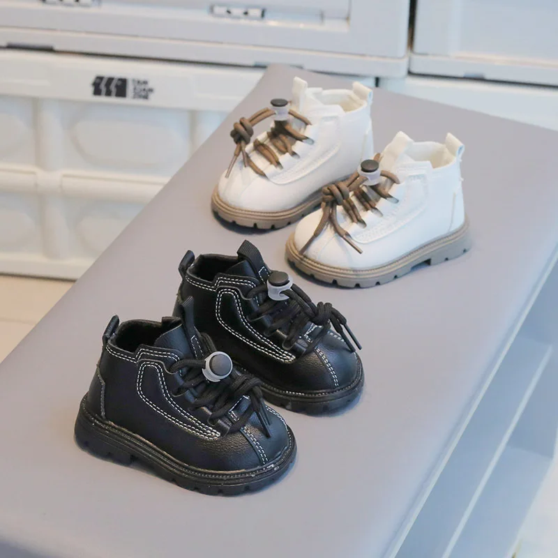 Neu Kinder Leder Jungen Schuhe Mode Baby Knöchel Schnee Stiefel Sport Turnschuhe Winter Schuh für Mädchen_voghion.com