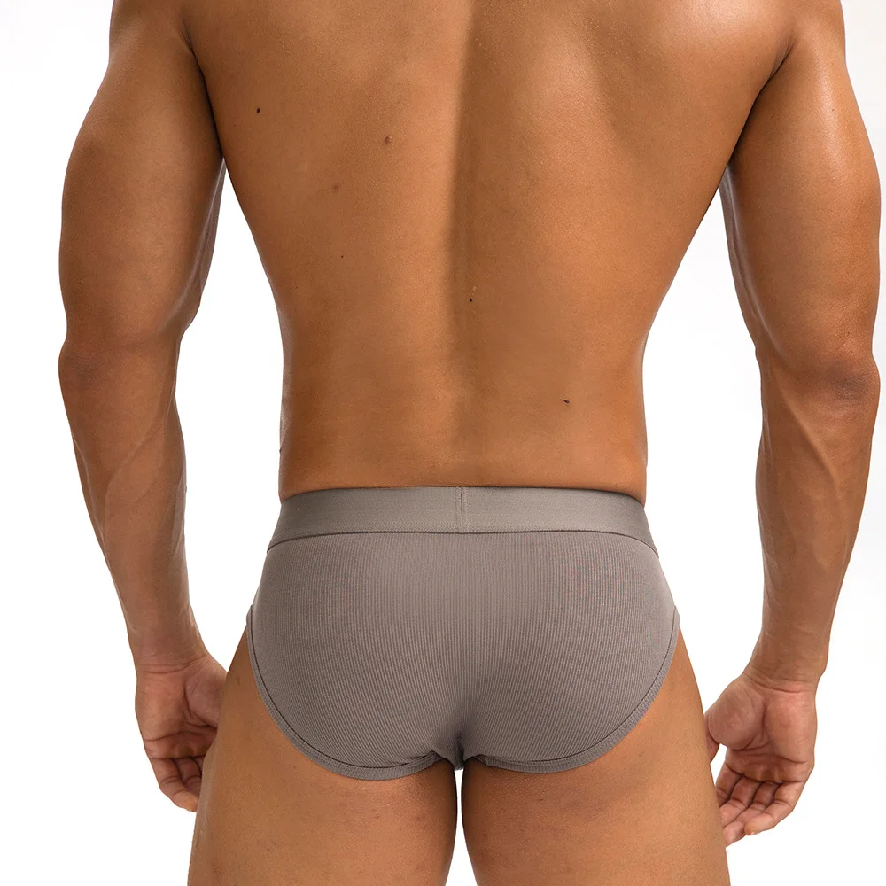 Threaded U convex bag comfortable men's thin underwear, cross-border delivery of low-rise elastic sports briefs E01 — view 2