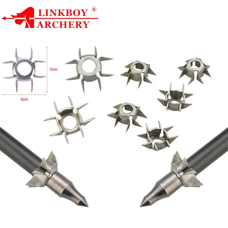 

Arrowhead Broadhead ID6.2MM Judo Arrow Points 8 Paw Point Outdoor Practice Archery Accessories Target Points 12pcs