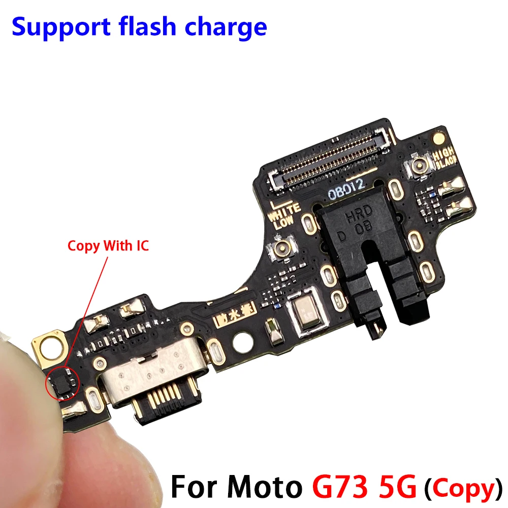 20 Pcs For Moto G73 5G USB Flash Charging Board Module Charger Flex Cable Dock Plug Socket Port Connector Replacement