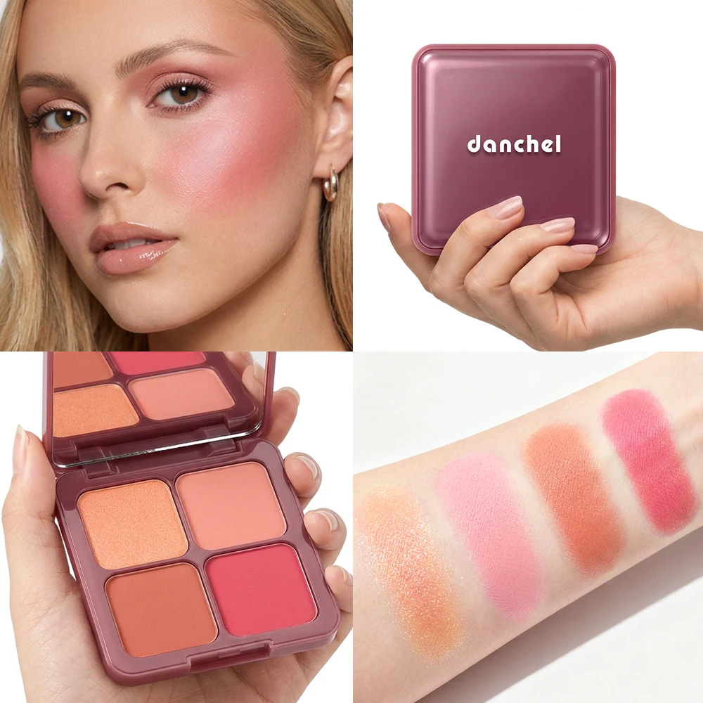 Radiant Glow Blush Palette - Matte & Shimmer Finishes with Rich Pigment and Long-Lasting Wear