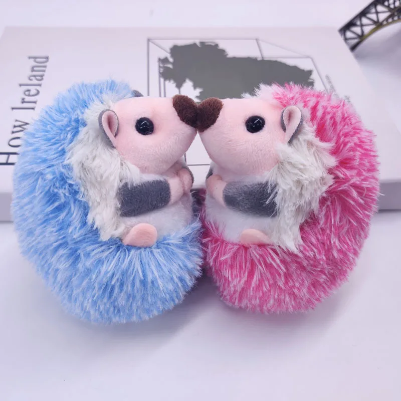 

10cm Small Hedgehog Plush Keychain Key Chain Cartoon Kawaii Cute Keychains Kids Toys For Girls Children Gifts