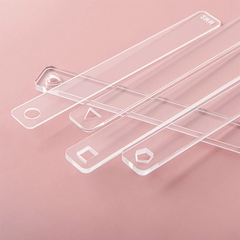 10Pc/Set Clay Ruler Acrylic Soft Pottery Polymer Clay Thickness Ruler Roller Guide Rail DIY Earrings Jewelry Pendant Making Tool