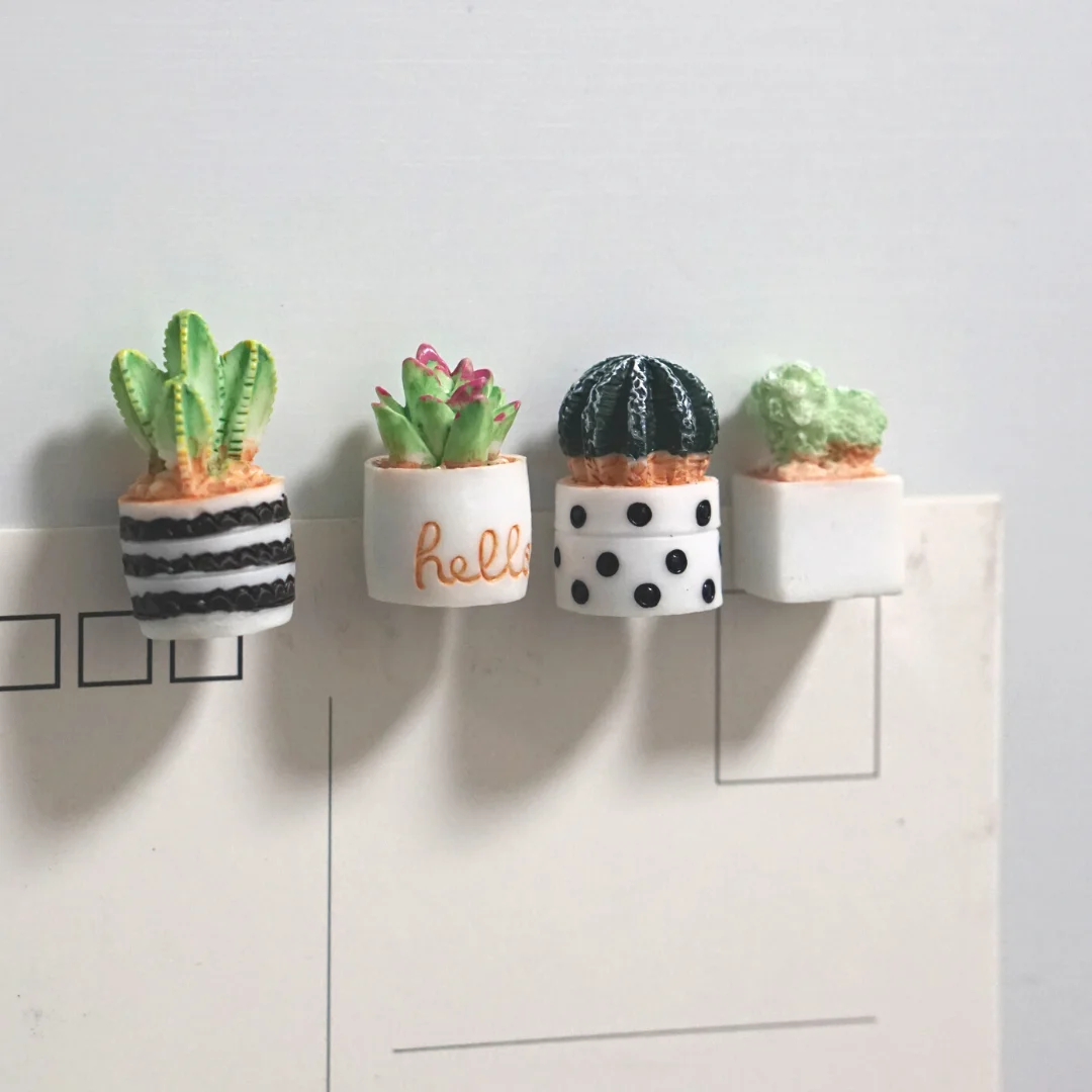 Pflanzenstile Kühlschrankmagnete aus Harz: Handgefertigte Dekoration für Kühlschrank, Tafel und Whiteboard