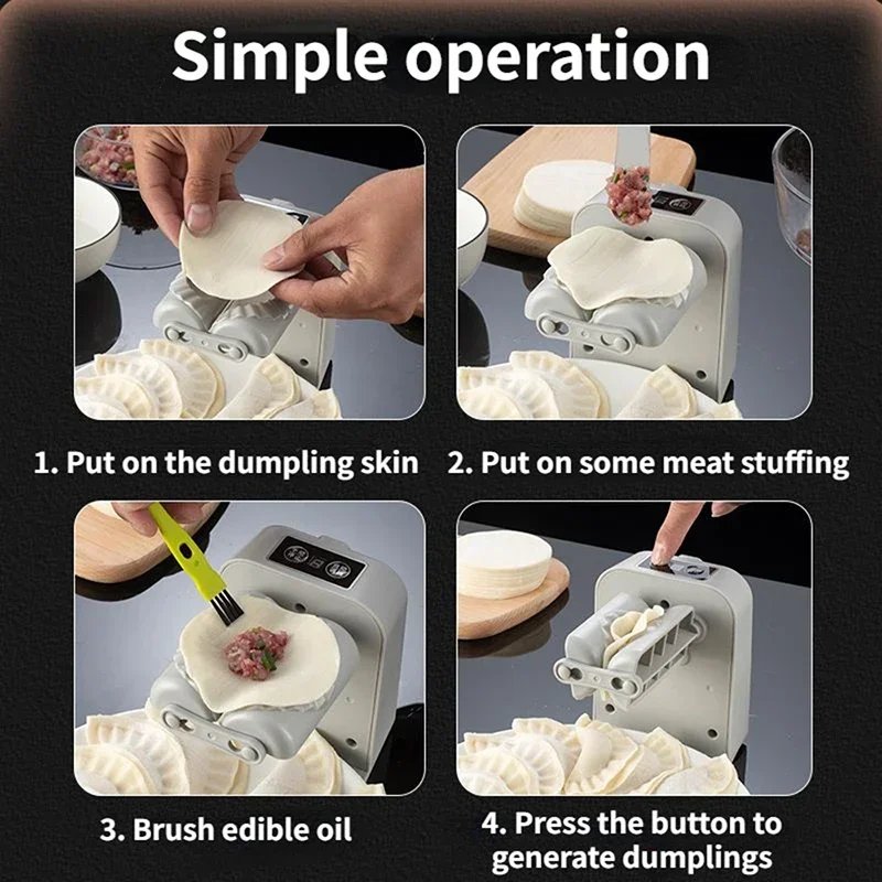 Automatic Electric Dumpling Maker Machine - Compact Home Use, Fast Press Tool for Kitchen | New Design Easy Cooking