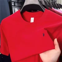 T-shirt en coton pur haut de gamme à manches courtes - Marque de créateur pour l'été - Haut à col rond - T-shirts doux et confortables 5