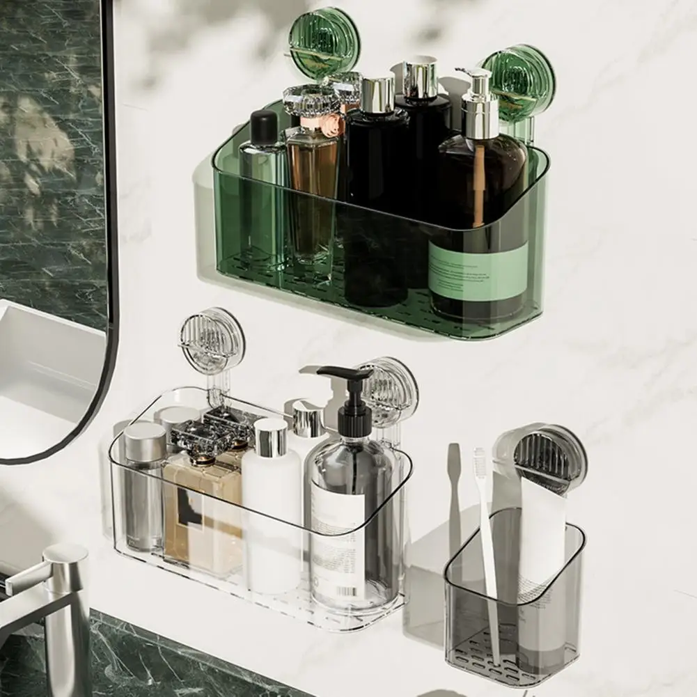 Storage Shelf Shower Caddy With Strong Suction Cup Removable Quick Drying Easy Cleaning Drainable Shower Rack Bathroom Supplies