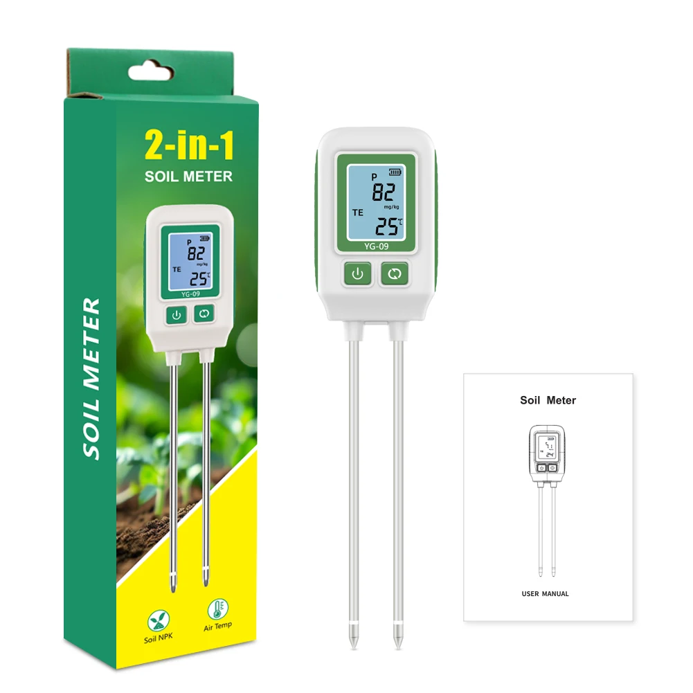 Yieryi Soil NPK Analyser Meter 0-1999mg/kg Dual Needle Nitrogen Phosphorus Potassium Detector Fertility Tester for Garden Farm 6