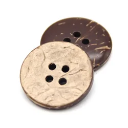 Eco-Friendly Natural Coconut Wood Buttons for DIY Crafts and Clothing Decorations (4 Holes (Waxing))