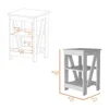 Clio Auxiliary Table Living Room End Table with Two Shelves Home Furniture 3