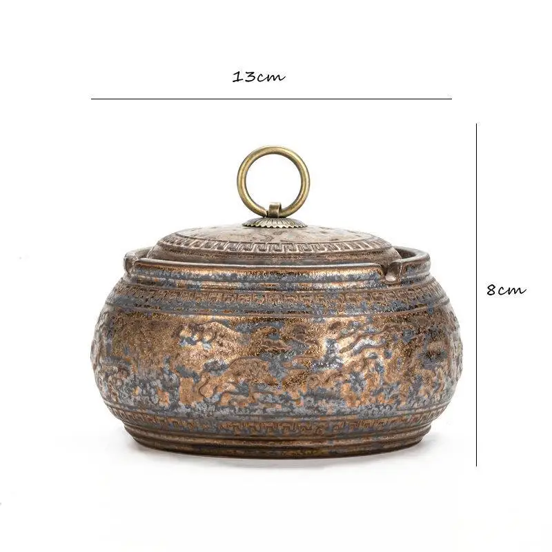 Japanese style ceramic ashtray ancient well ashtray smoke cup home living room decoration office tea desktop ornaments ceramic ashtray