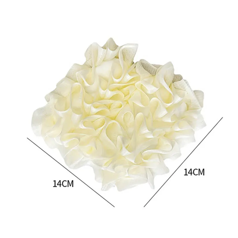 2-In-1 Bath Ball Towel Loofah With Drawstring Closure For Soap Soft Exfoliating Mesh Shower Sponge Skin Care Bathing Tool