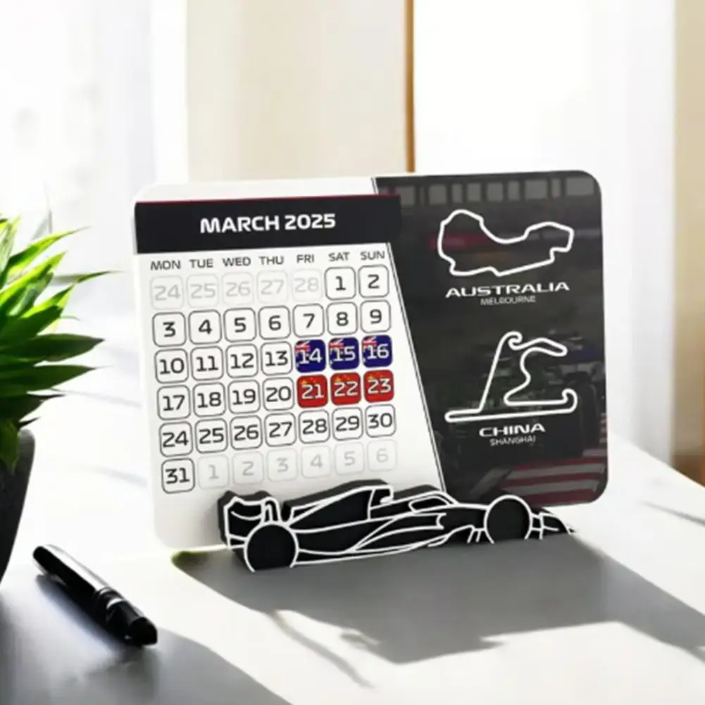 Desk Calendar F1 Racing Paper Calendar Desktop Station Calendar Home Decoration Itinerary Arrangement Formula 1 Racing Gifts
