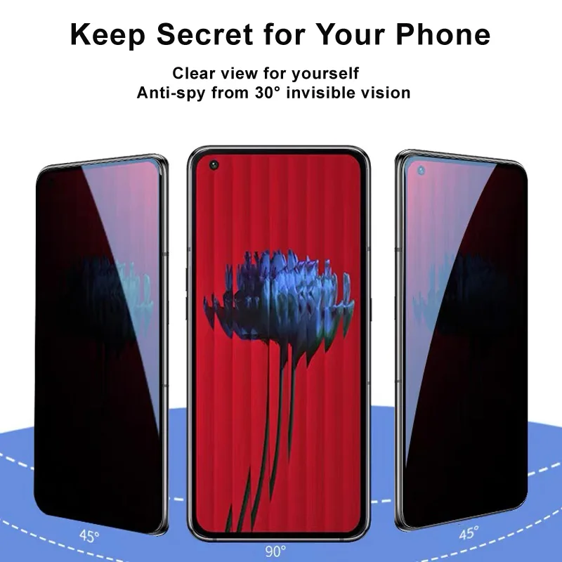 Hkess 2 Pezzi Anti Spy Pellicola Protettiva in Vetro Temperato per Huawei nova 9 SE, Copertura Completa Privacy Protezione Schermo, Anti-Spia Durezza 9H Protettiva Film